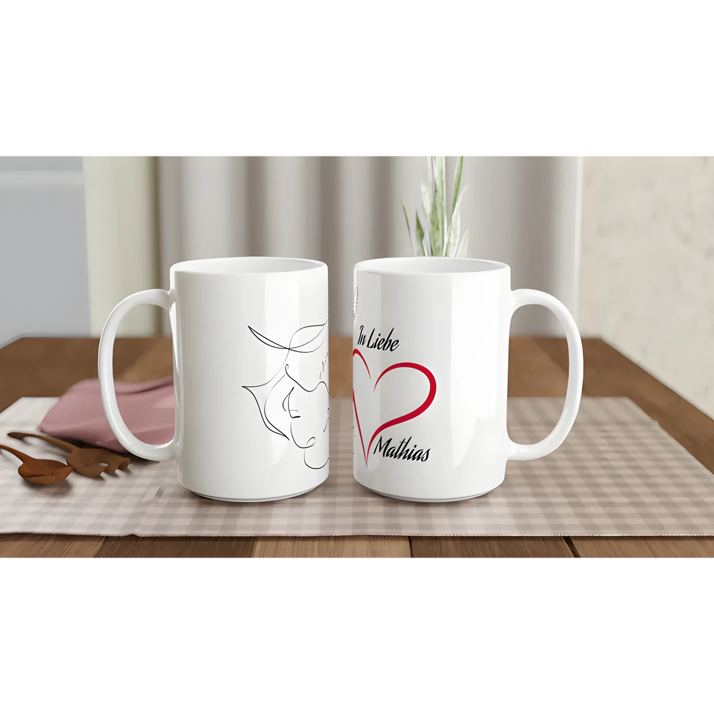 Tassenn und Flaschen auf dem bild ist einer Tasse abgebildet