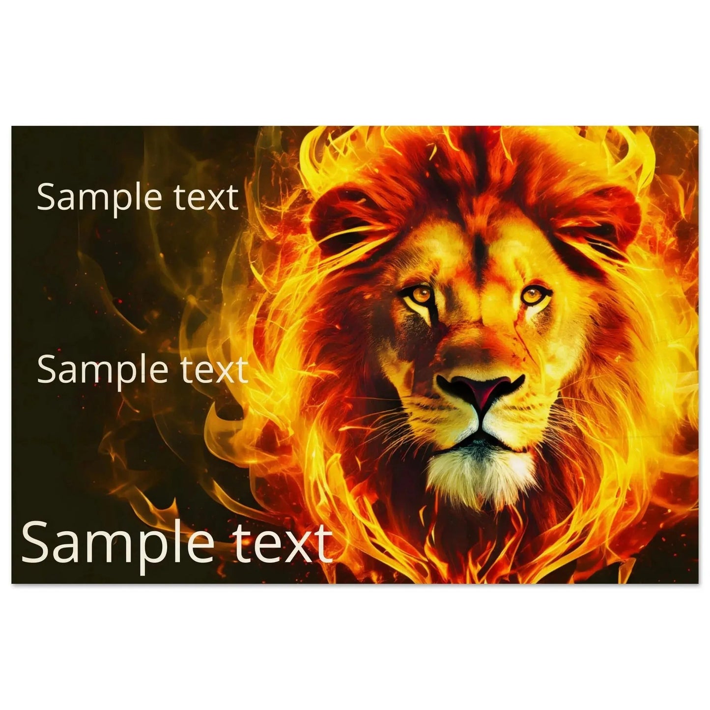 Stimmungsvolle Wandkunst für stilvolle Räume. Löwenkopf auf Birkenholzplatte – Gestalte personalisierte Leinwandbilder: passt in jedes Ambiente. Schlicht, elegant und wirkungsvoll.