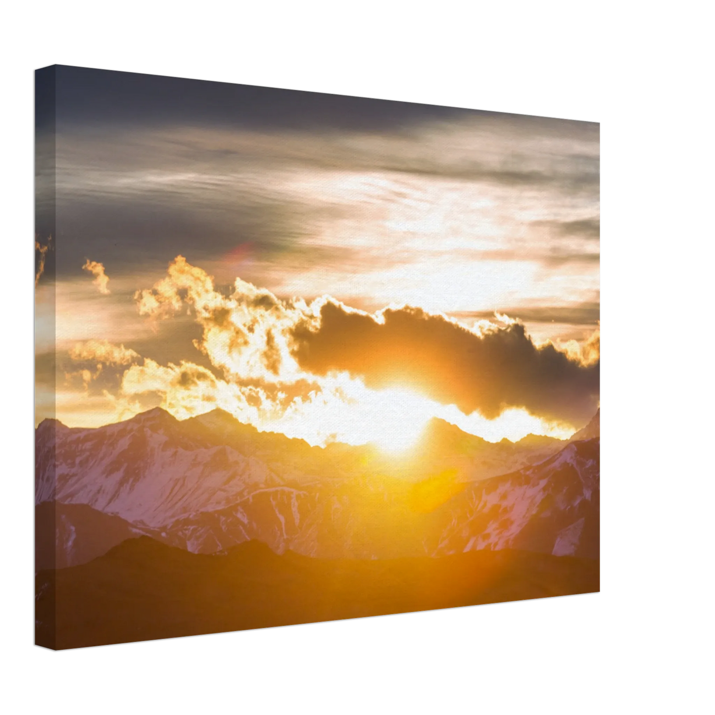 Stimmungsvolle Wandkunst für stilvolle Räume. Hochwertiger Kunstdrucke auf Leinwand - Sonnenaufgang: zeitlos und harmonisch. Schlicht, elegant und wirkungsvoll.