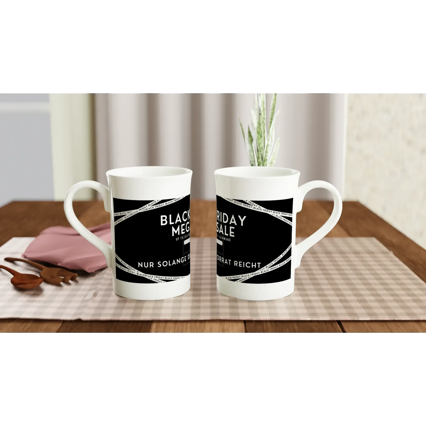 Dekoration mit Charakter. Hochwertige personalisierbare Porzellantasse für jeden Anlass 284 ml Black Friday Spezial 25 % auf Tassen und Flaschen: passt in jedes Ambiente. Eine besondere Bereicherung für jeden Raum.
