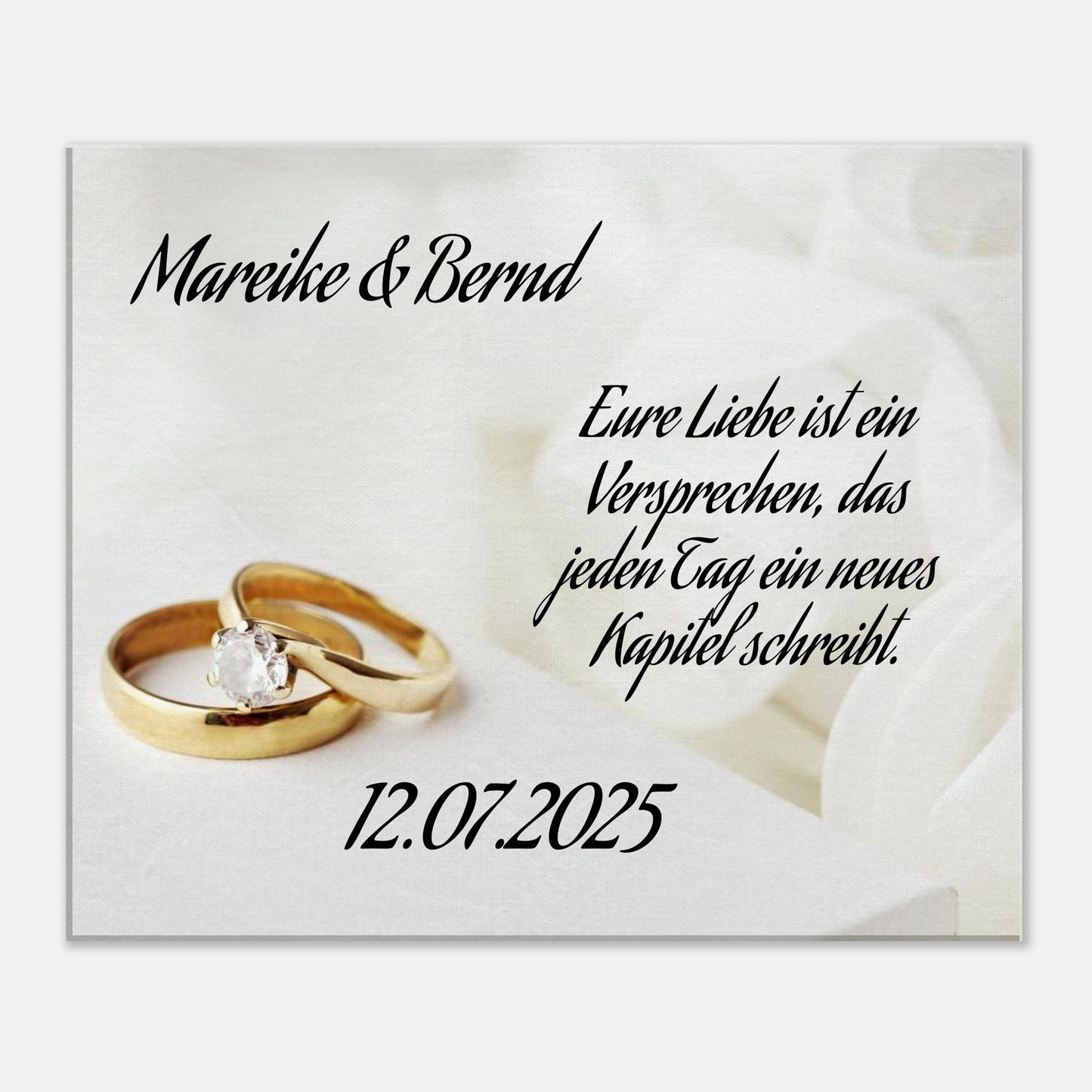 Perfektes Geschenk zur Hochzeit. Personalisierte Hochzeits-Leinwand – Zeitloser Kunstdruck: für einen besonderen Platz im Herzen. Ein bleibendes Andenken an einen einmaligen Tag.
