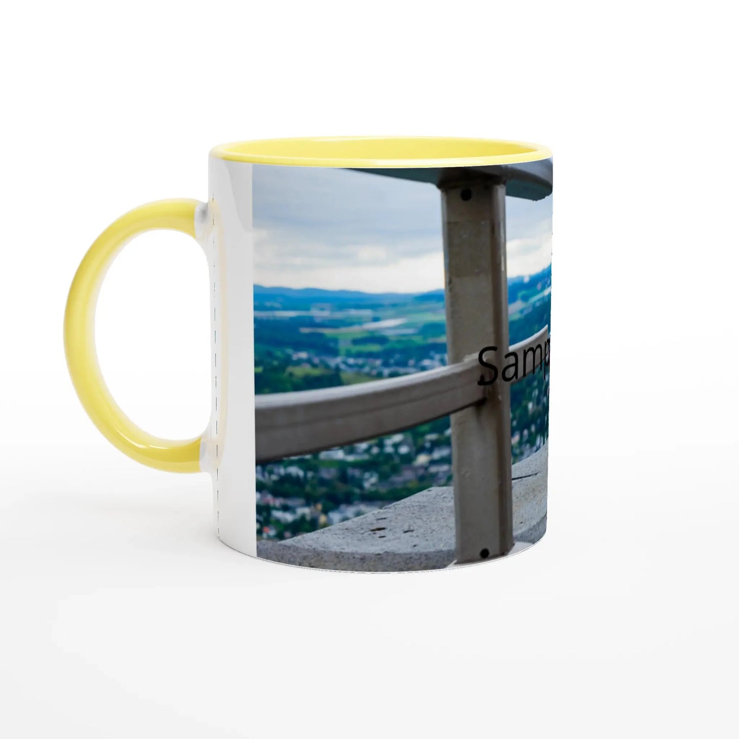 White 11oz Ceramic Mug with Color Inside - Zoey Kunstdrucke