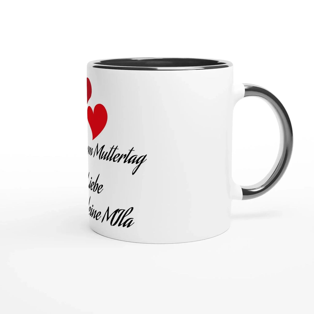 Stimmungsvolle Wandkunst für stilvolle Räume. 11oz 312 Ml Tasse mit Blumen und Herzen zum Muttertag: zeitlos und harmonisch. Eine besondere Bereicherung für jeden Raum.