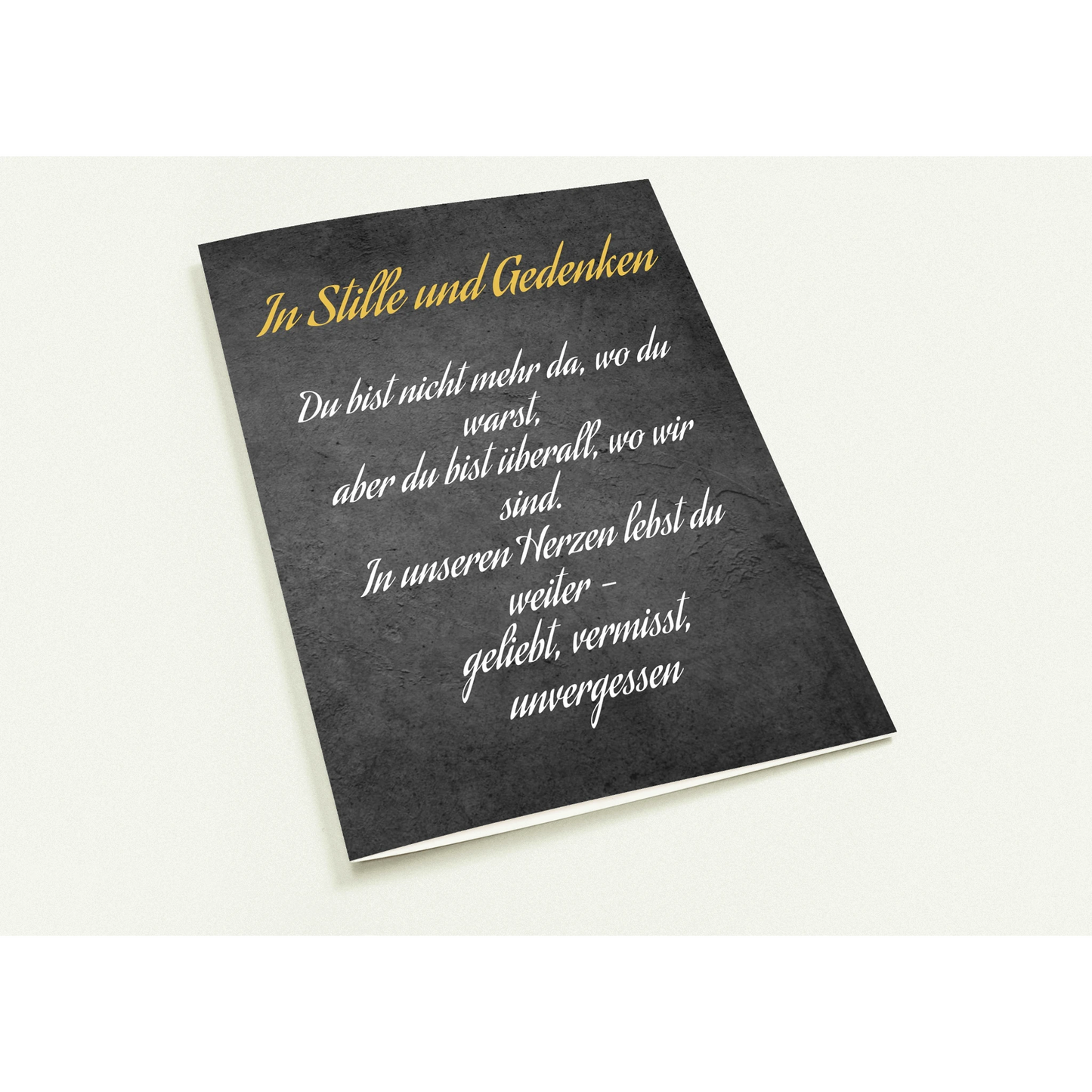 Dekoration mit Charakter. Trauerspruch schwester- Dankeskarte handgemacht als Kunstdruck: für stilvolle Raumgestaltung. Schlicht, elegant und wirkungsvoll.