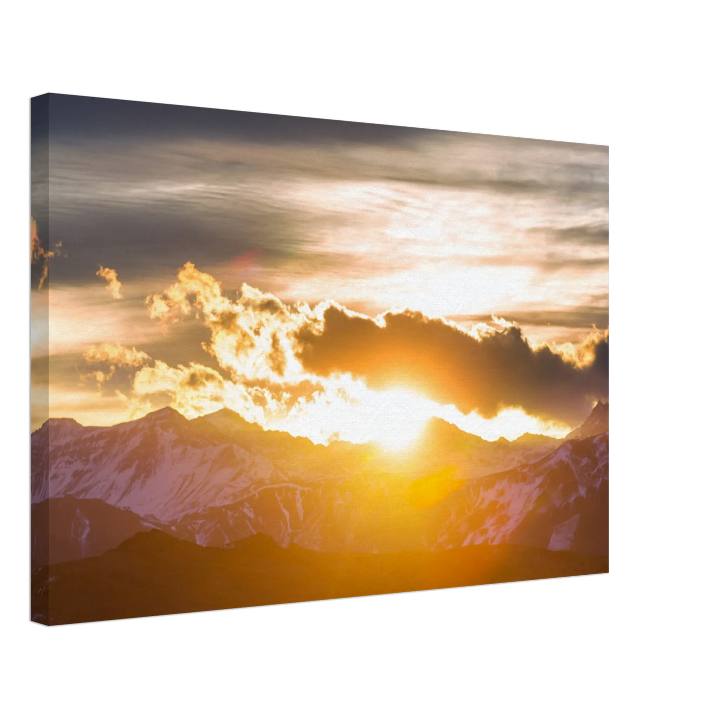 Dekoration mit Charakter. Hochwertiger Kunstdrucke auf Leinwand - Sonnenaufgang: passt in jedes Ambiente. Eine besondere Bereicherung für jeden Raum.