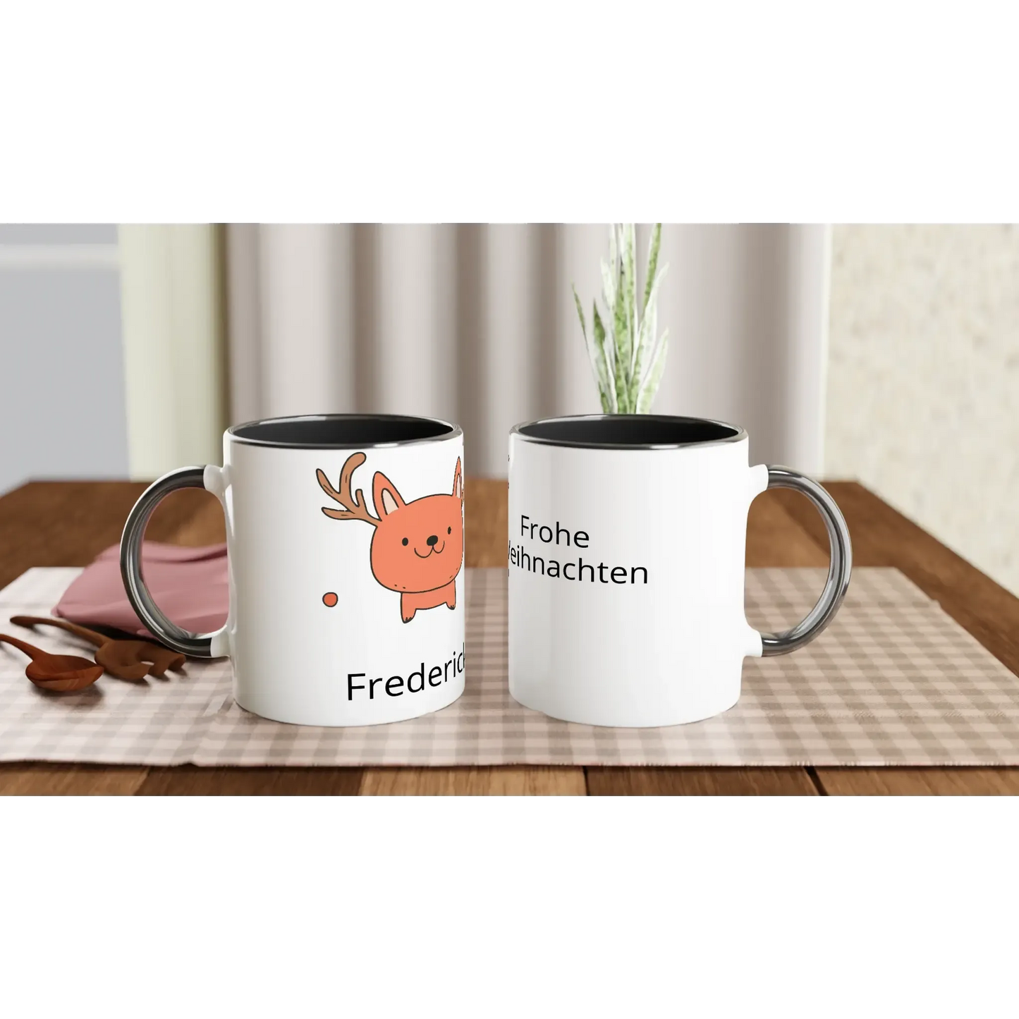 Sanfte Wandkunst fürs Kinderzimmer. 11oz Keramik Becher mit ca 312 Ml Weihnachtsmotiv zum personalisieren: voller Geborgenheit und Fantasie. Ein Highlight für das Kinderzimmer.