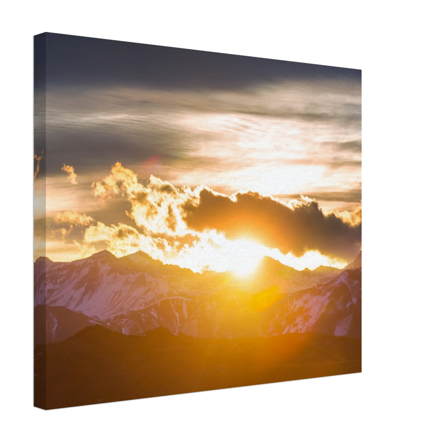 Ein Ausdruck moderner Ästhetik. Hochwertiger Kunstdrucke auf Leinwand - Sonnenaufgang: für stilvolle Raumgestaltung. Eine besondere Bereicherung für jeden Raum.