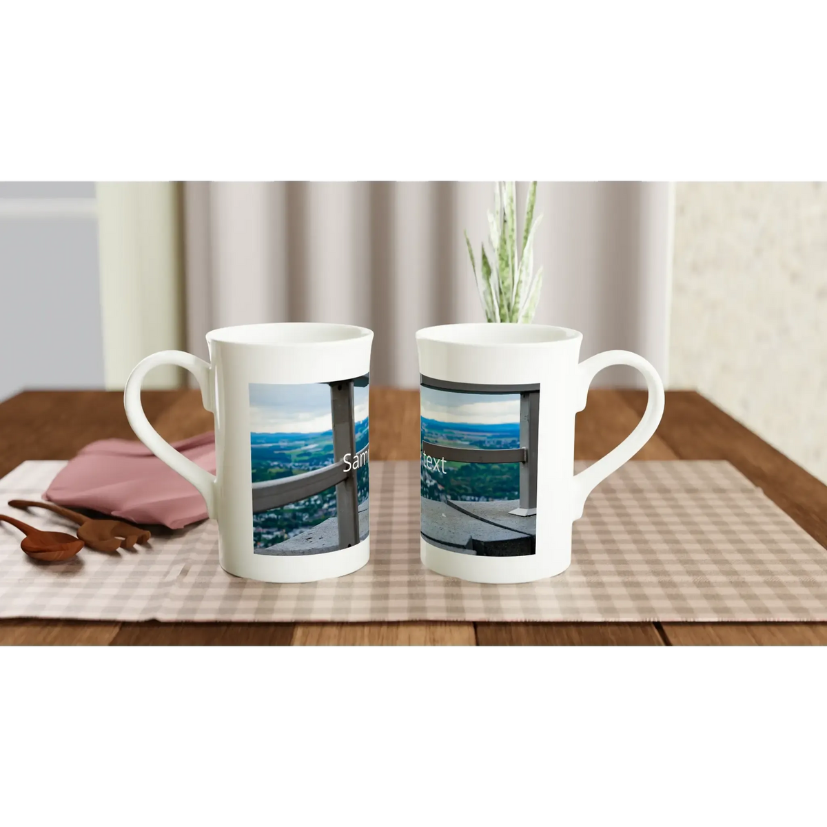 Dekoration mit Charakter. White 10oz / ca 384 ML Slim Porzellan Becher dein Foto auf Tasse: zeitlos und harmonisch. Eine besondere Bereicherung für jeden Raum.