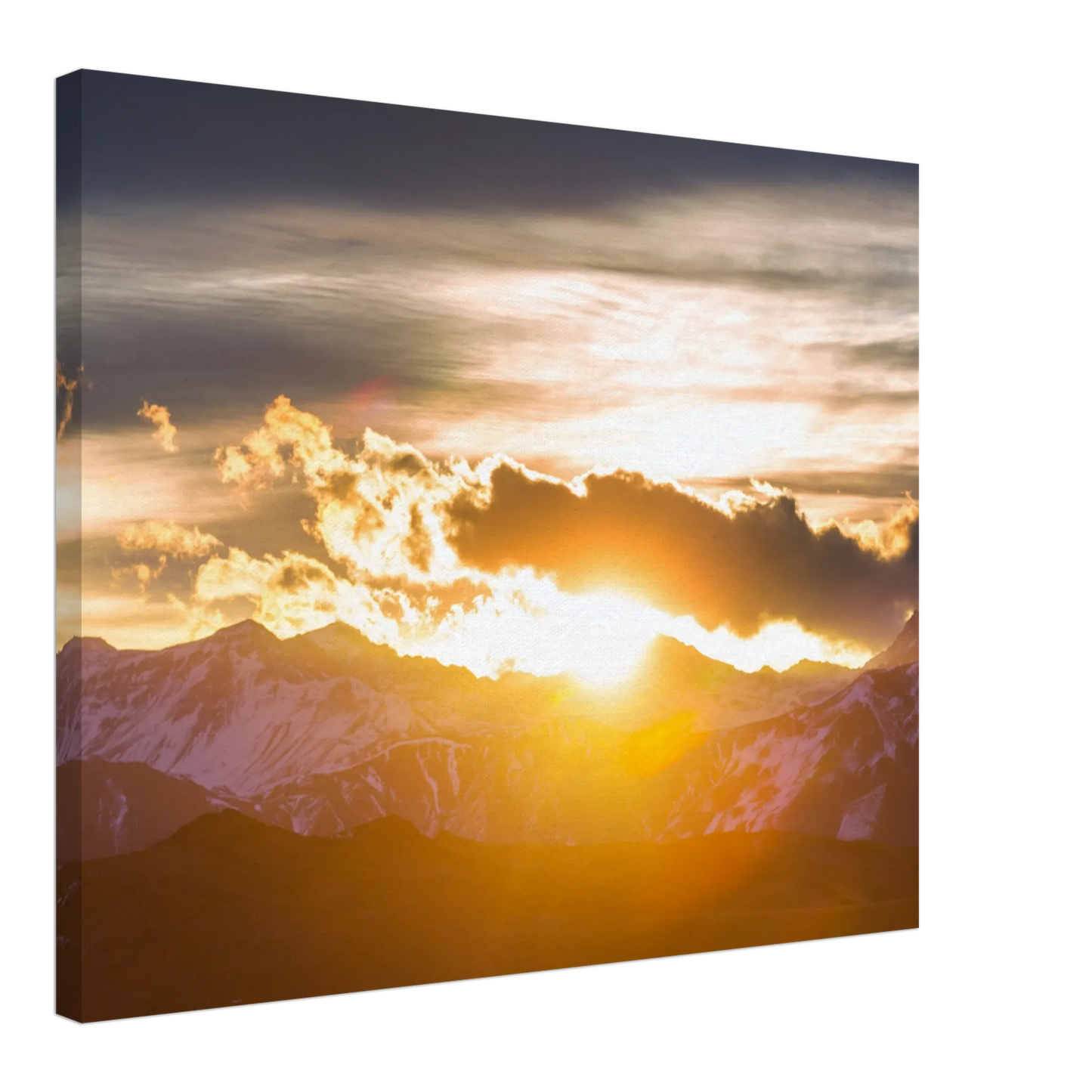 Stimmungsvolle Wandkunst für stilvolle Räume. Hochwertiger Kunstdrucke auf Leinwand - Sonnenaufgang: zeitlos und harmonisch. Eine besondere Bereicherung für jeden Raum.