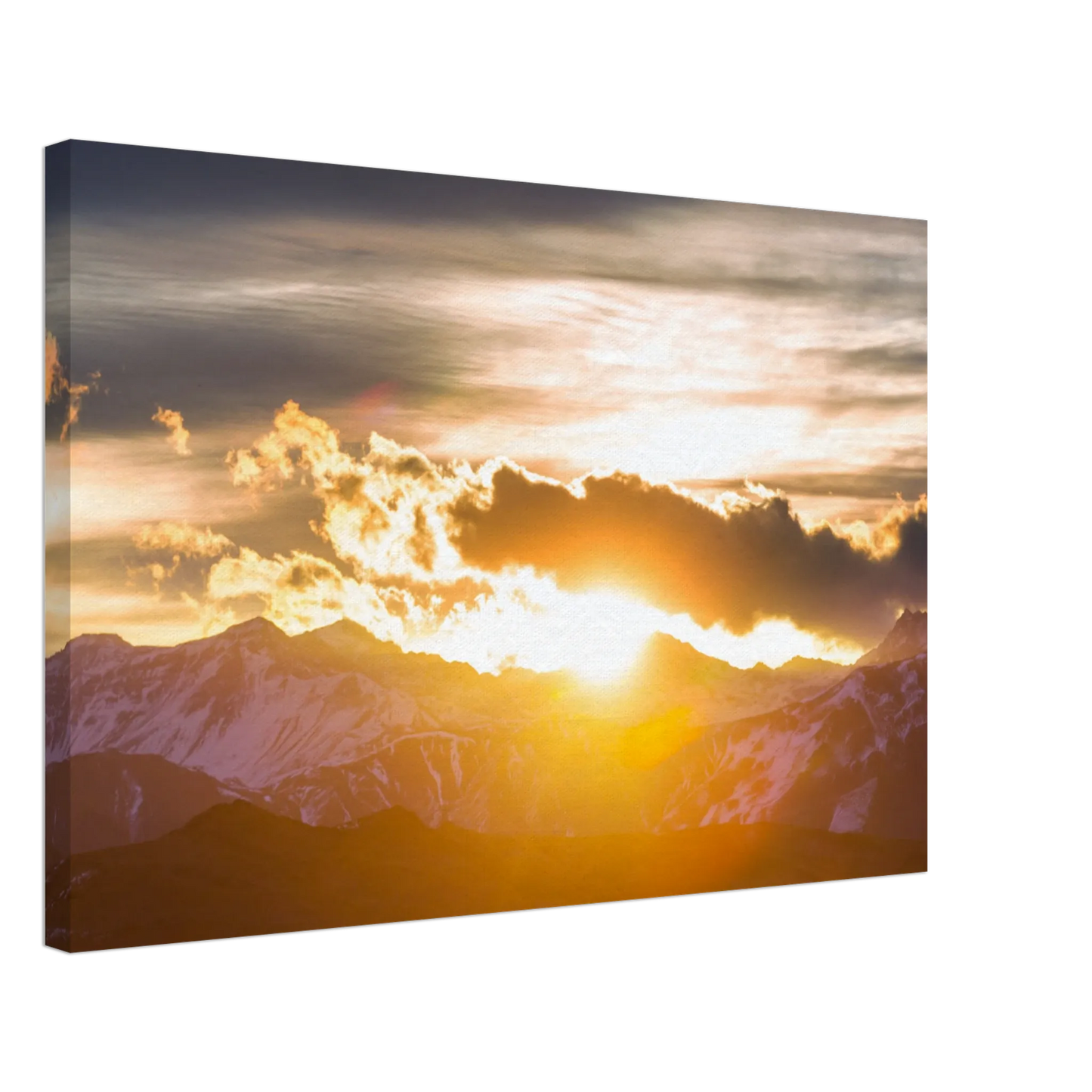 Dekoration mit Charakter. Hochwertiger Kunstdrucke auf Leinwand - Sonnenaufgang: passt in jedes Ambiente. Schlicht, elegant und wirkungsvoll.