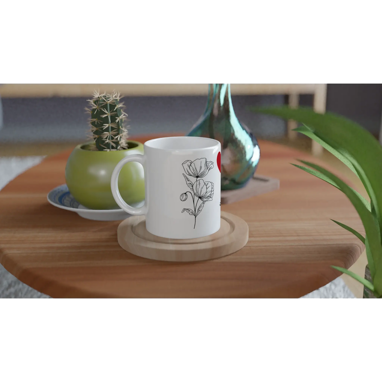 Weiße Keramiktasse - Zoey Kunstdrucke