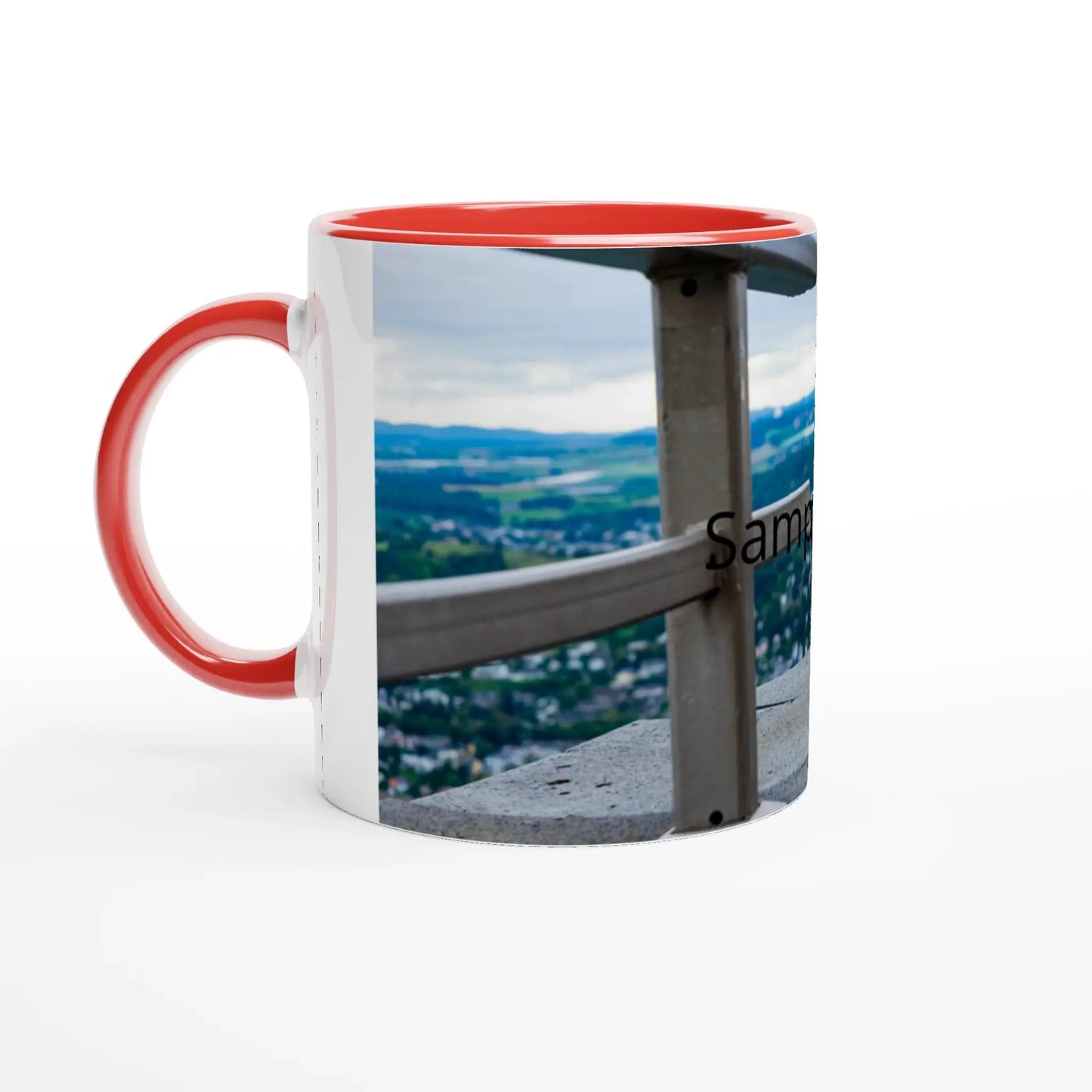 White 11oz Ceramic Mug with Color Inside - Zoey Kunstdrucke
