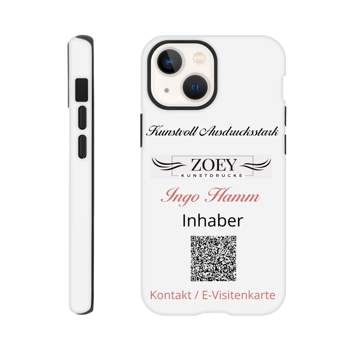 Dekoration mit Charakter. Hartschalen Phone Case für iPhone – QR-Code Visitenkarte: für stilvolle Raumgestaltung. Eine besondere Bereicherung für jeden Raum.