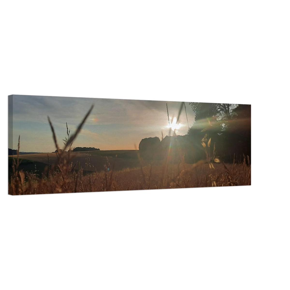 Stimmungsvolle Wandkunst für stilvolle Räume. Westerwald Landschaftsbild Leinwand - Kunstdruck Die andere Perspektive: zeitlos und harmonisch. Schlicht, elegant und wirkungsvoll.