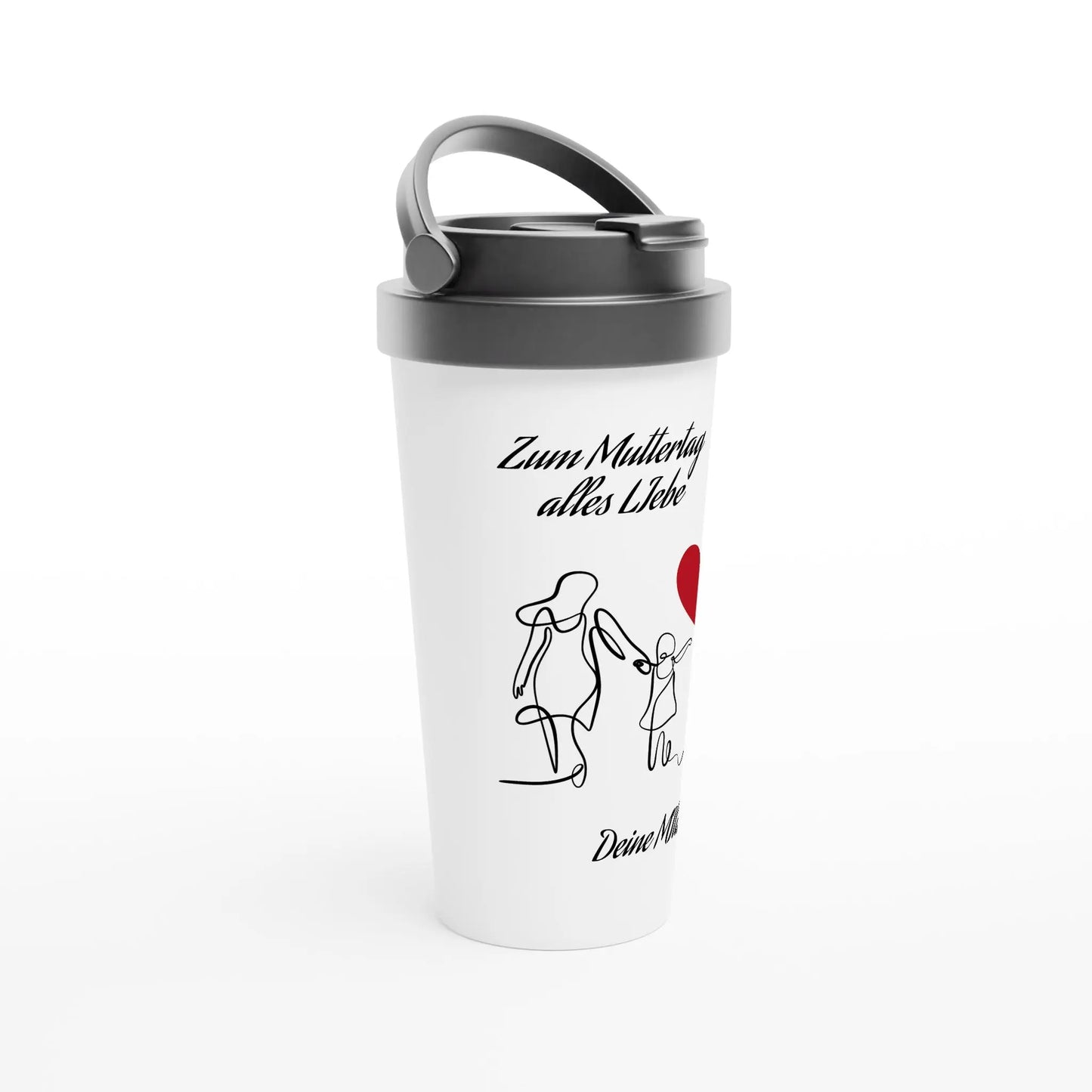 Weißer Edelstahl-Reisebecher (15oz) - Zoey Kunstdrucke