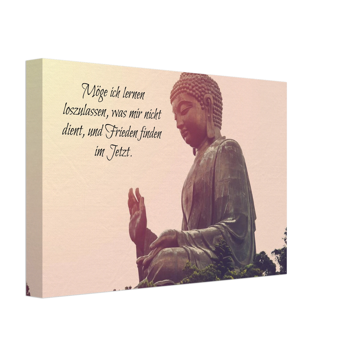 Tibetan Kraftgebete Canvas Print – Immersive Art Experience – Leinwandbild auf Holzkeilrahmen mit Motivdruck