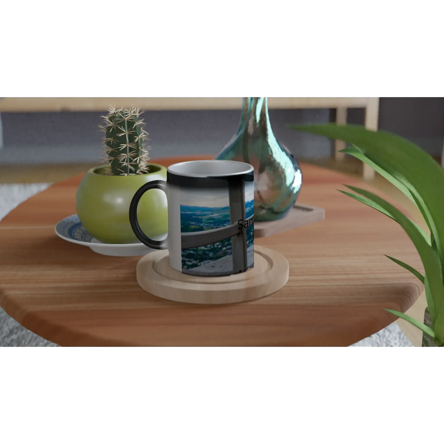 Stimmungsvolle Wandkunst für stilvolle Räume. Personalisierbare Fototasse mit Schriftzug – Magische Farbwechsel Tasse: passt in jedes Ambiente. Schlicht, elegant und wirkungsvoll.