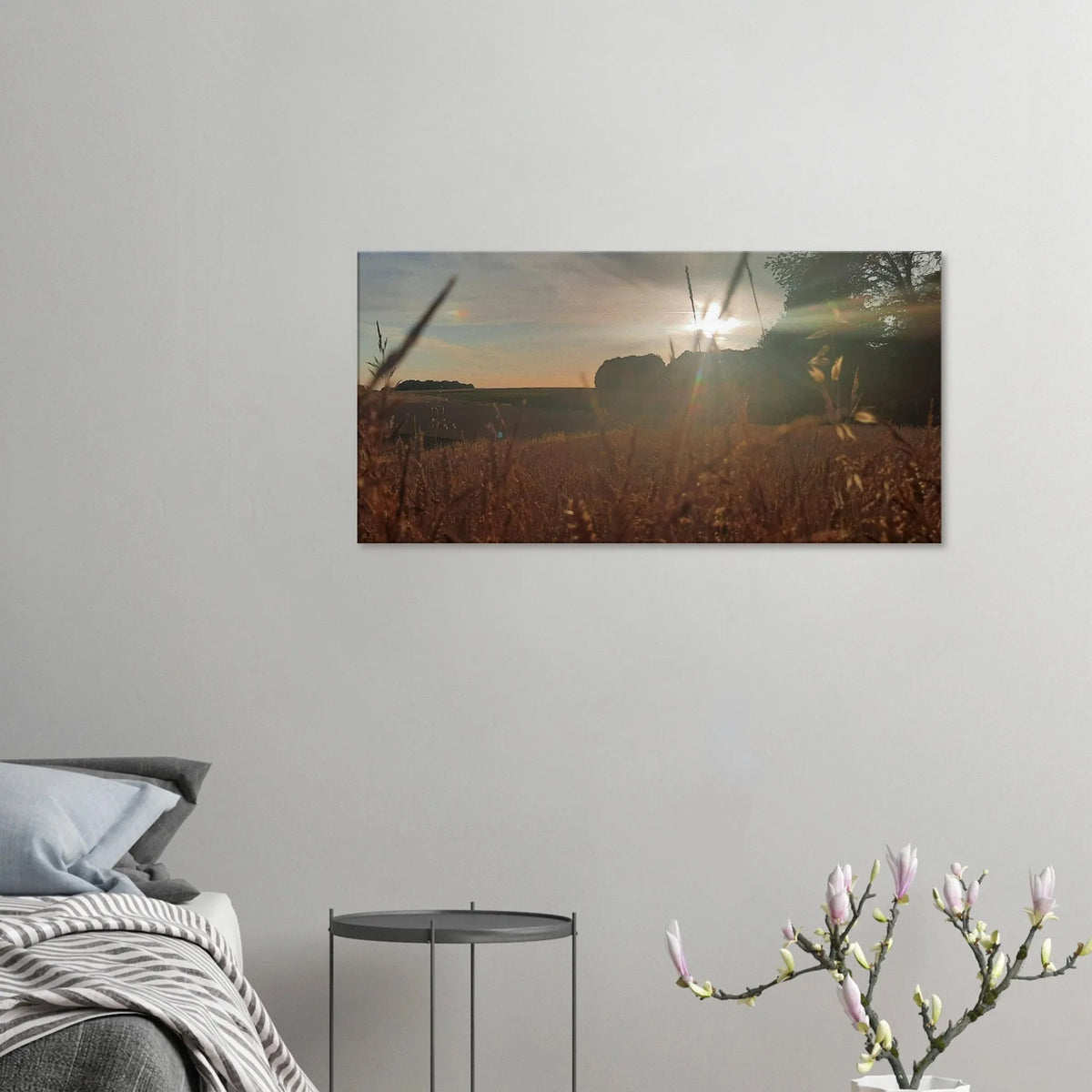 Stimmungsvolle Wandkunst für stilvolle Räume. Westerwald Landschaftsbild Leinwand - Kunstdruck Die andere Perspektive: zeitlos und harmonisch. Eine besondere Bereicherung für jeden Raum.