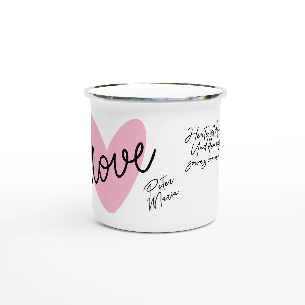 Hochwertige Keramiktasse für jeden Anlass. Weiße Emaille-Tasse zum Muttertag – 12oz Kaffeebecher für Outdoor-Passionierte: spülmaschinenfest und mikrowellengeeignet. Perfekt als Geschenk für jeden Anlass.