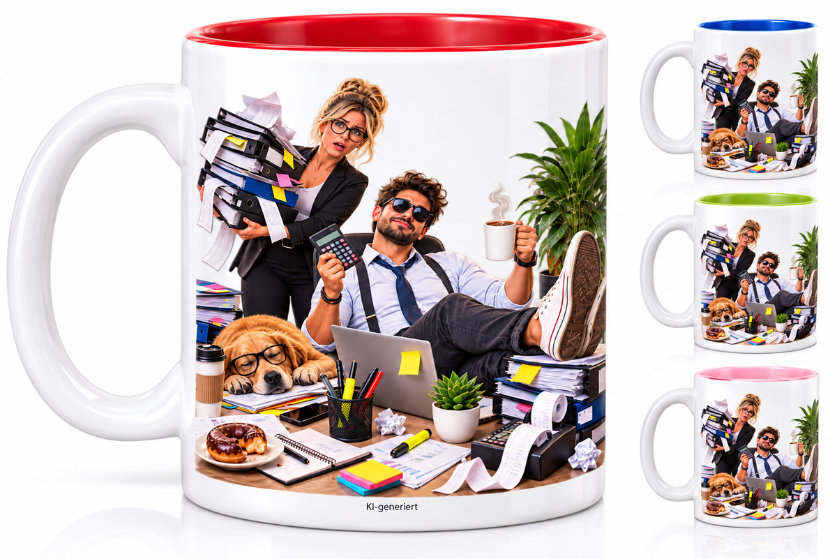 Lustige Buchhalter-Tasse – Bürochaos mit Humor