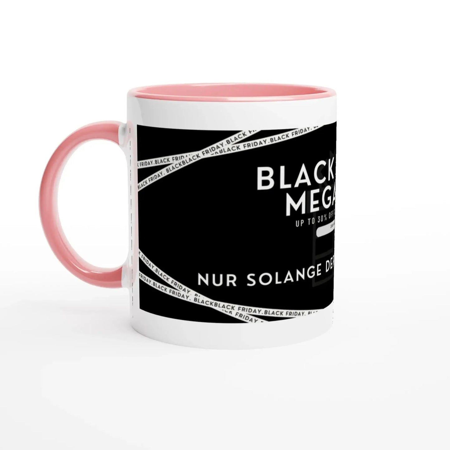 Dekoration mit Charakter. Personalisierbare Keramiktasse mit farbigem Rand | 312 ml Black friday Spezial 25 % auf Tassen und Flaschen: für stilvolle Raumgestaltung. Eine besondere Bereicherung für jeden Raum.