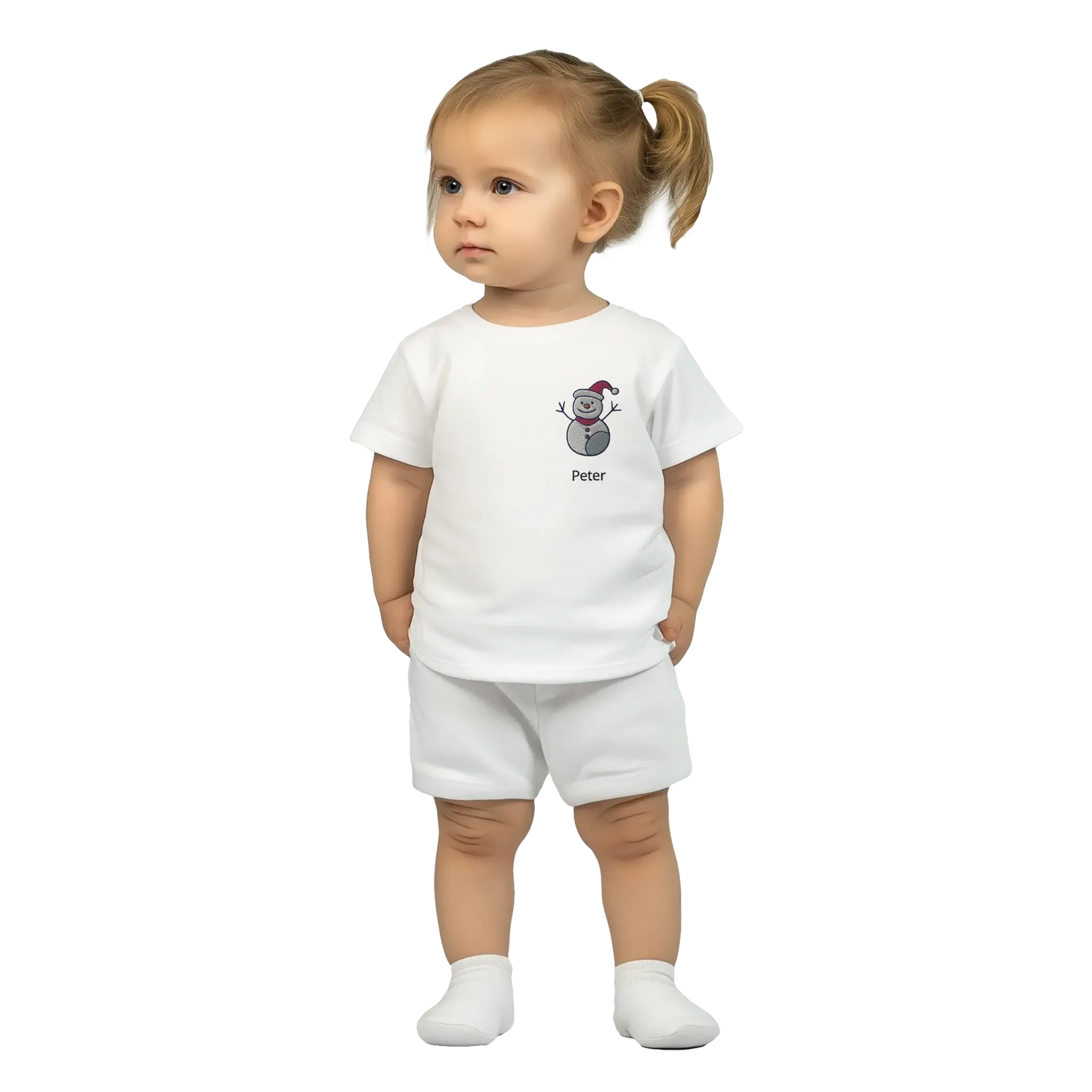 Liebevolle Erinnerung an Kindheitsmomente. Classic Baby Crewneck T-shirt personalisiertes Kindershirt zu Weihnachten🎅: voller Geborgenheit und Fantasie. Ein Highlight für das Kinderzimmer.
