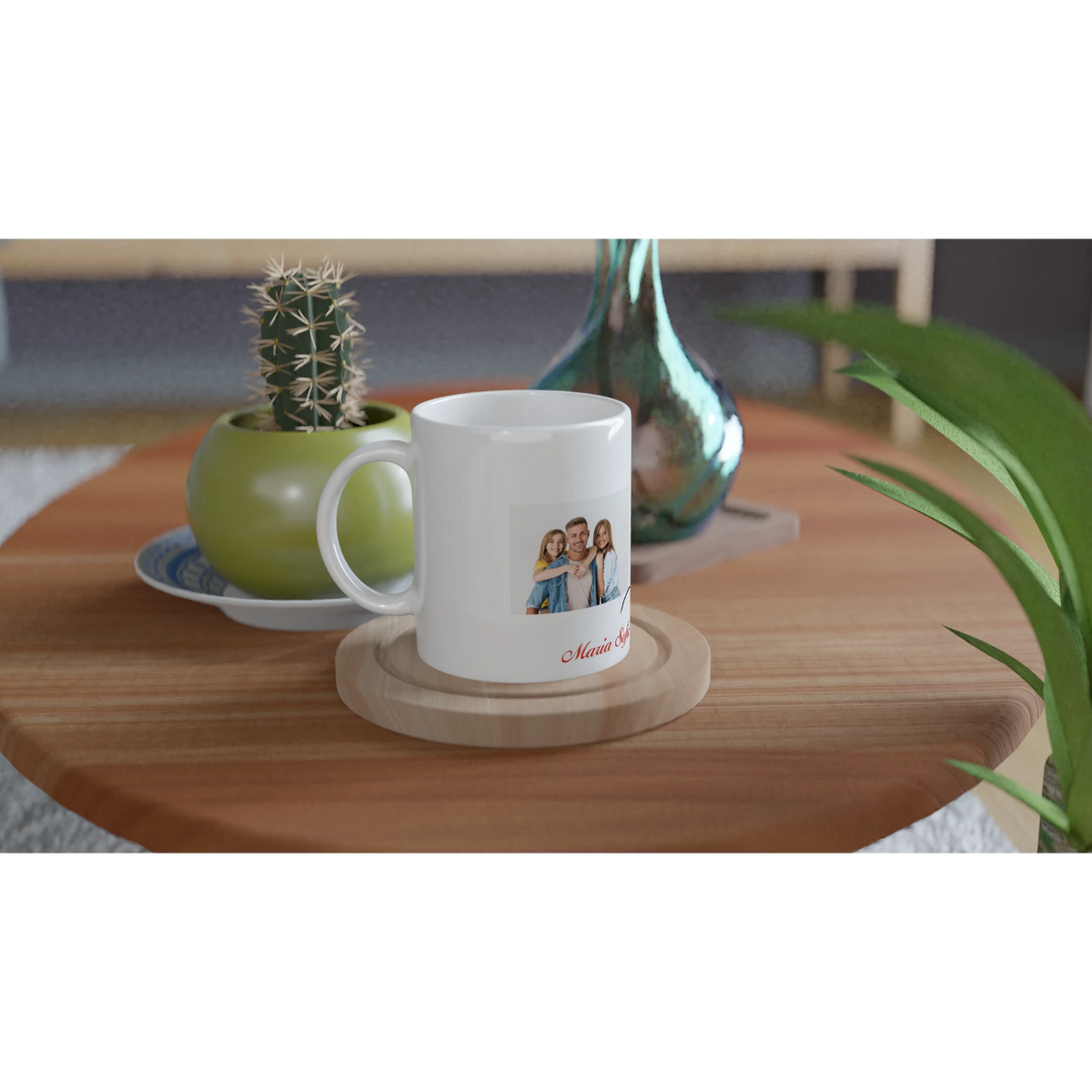 Feuerwehrfrau Personalisierbare Fototasse – Elegant 11oz Keramikkafé – weiße Fototasse aus Keramik für Kaffee oder Tee