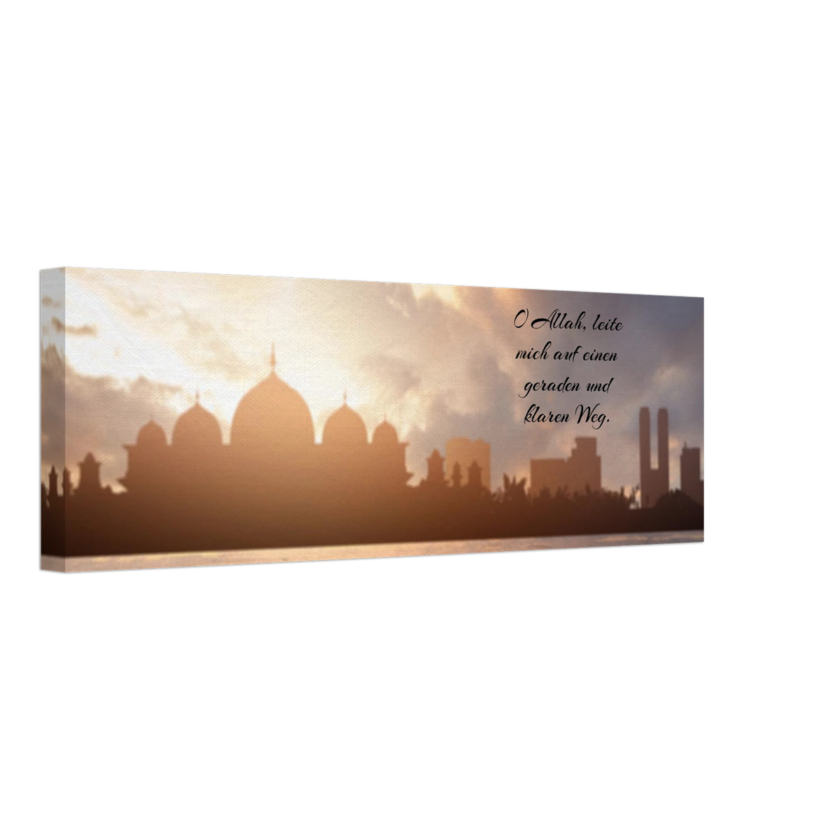 Islamische Kraftgebete auf Leinwand – Hochwertiger Canvasdruck für spirituelle Momente – bedruckte Leinwand auf stabilem Keilrahmen