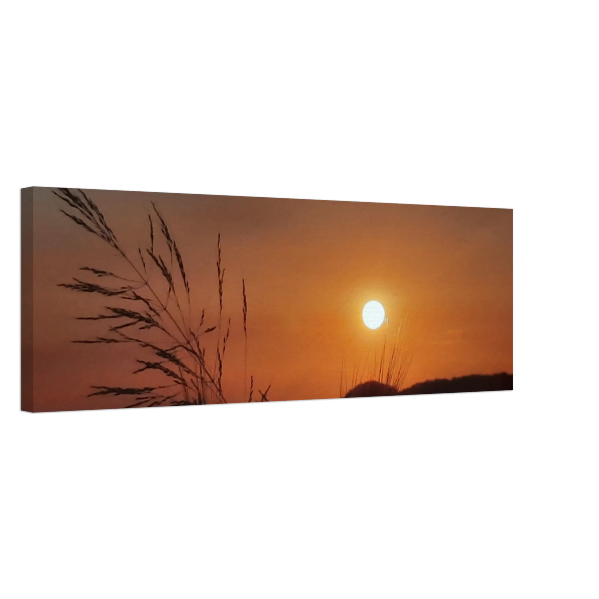 Dekoration mit Charakter. Kunstdruck auf Leinwand – Westerwald in der Abendsonne, Hochwertiger Wandkunstdruck: für stilvolle Raumgestaltung. Schlicht, elegant und wirkungsvoll.