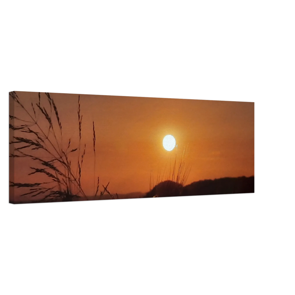 Kunstdruck auf Leinwand – Westerwald in der Abendsonne, Hochwertiger Wandkunstdruck – Leinwand-Kunstdruck als dekorative Wandgestaltung