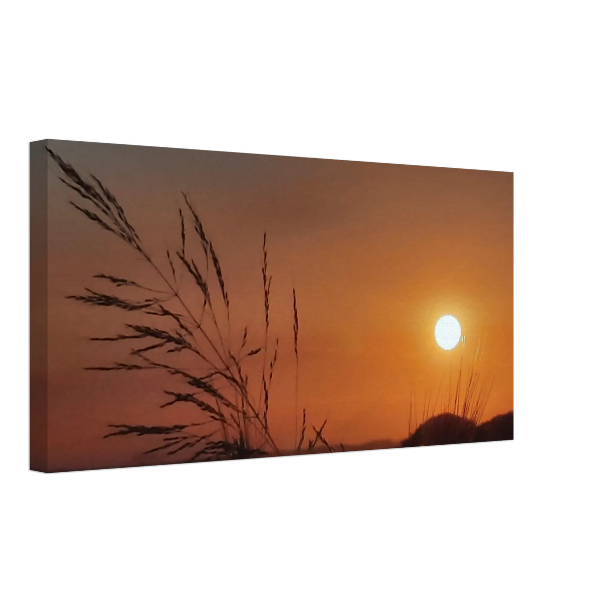 Kunstdruck auf Leinwand – Westerwald in der Abendsonne, Hochwertiger Wandkunstdruck – Kunstdruck auf Leinwand mit hochwertiger Druckwirkung