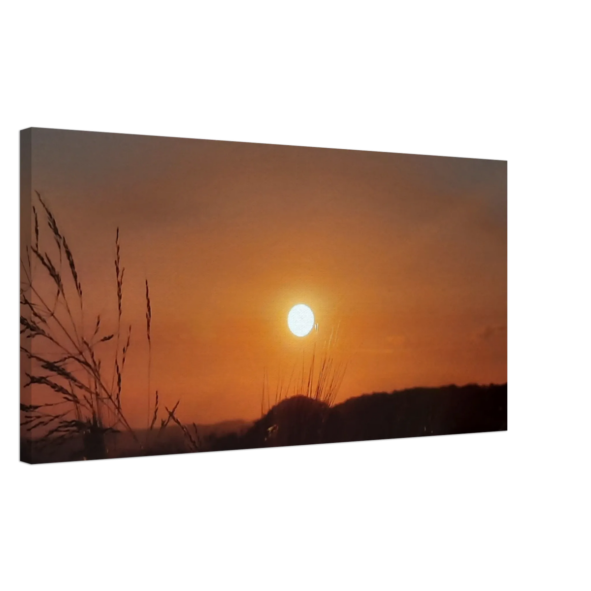 Kunstdruck auf Leinwand – Westerwald in der Abendsonne, Hochwertiger Wandkunstdruck – bedruckte Leinwand mit klassischer Bildwirkung