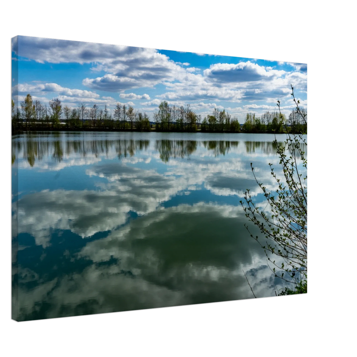 Kunstdruck trifft Leinwand - Horizont meets Water 70x100 cm / 28x40″ – Wandbild auf Leinwand für Wohn- und Arbeitsräume
