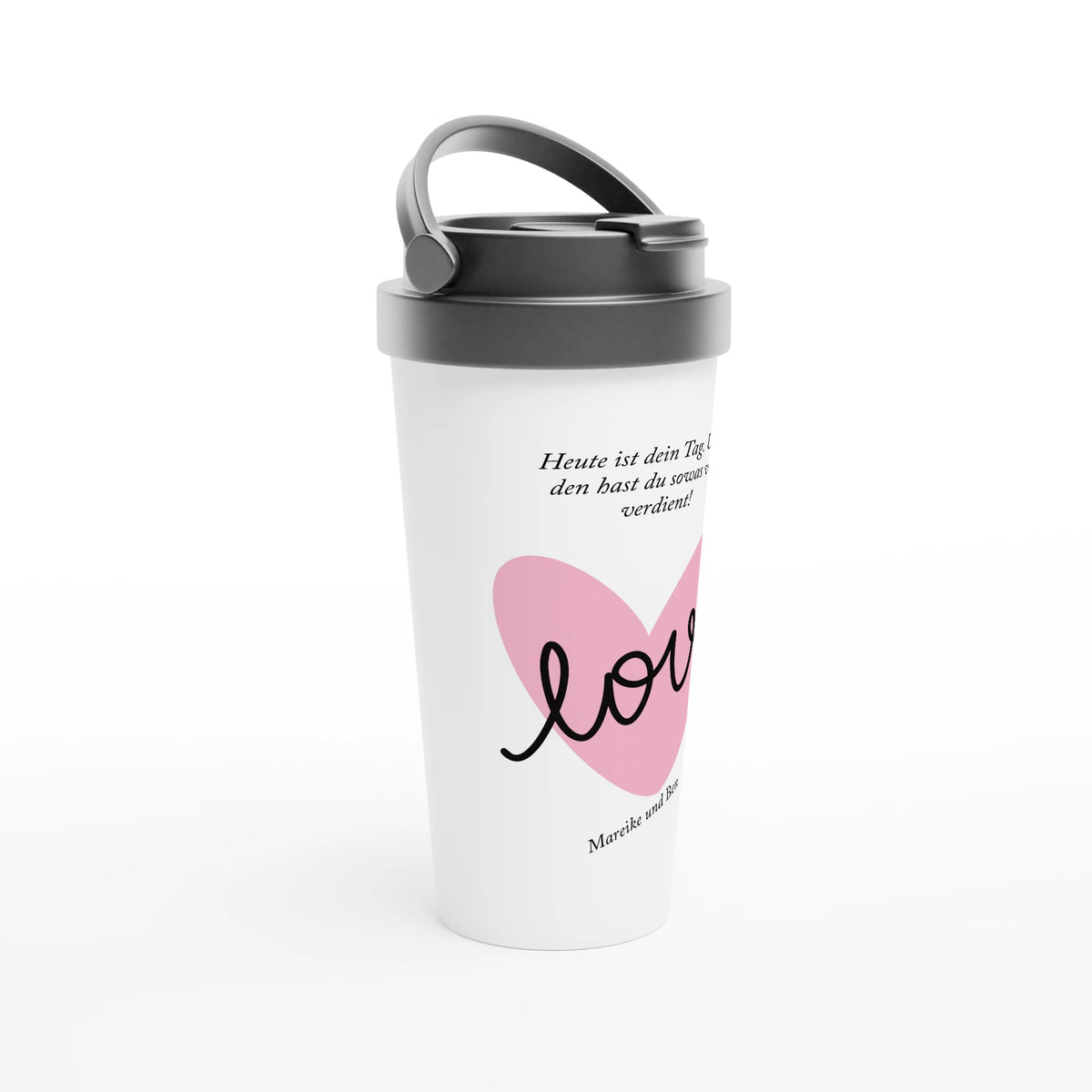 Muttertags Geschenk - Edelstahl Reisebecher 15oz | Auslaufsicher & Spülmaschinenfest – personalisierbare Keramiktasse mit individuellem Motiv