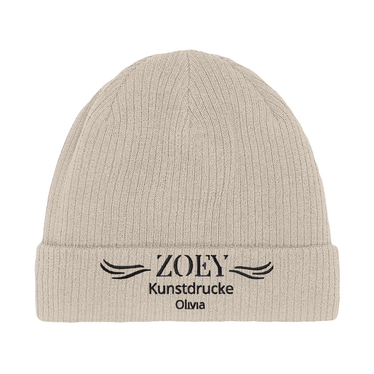 Beechfield Organic Cotton Beanie – Nachhaltige Bio-Mütze – personalisierbares Produkt mit dekorativer Gestaltung