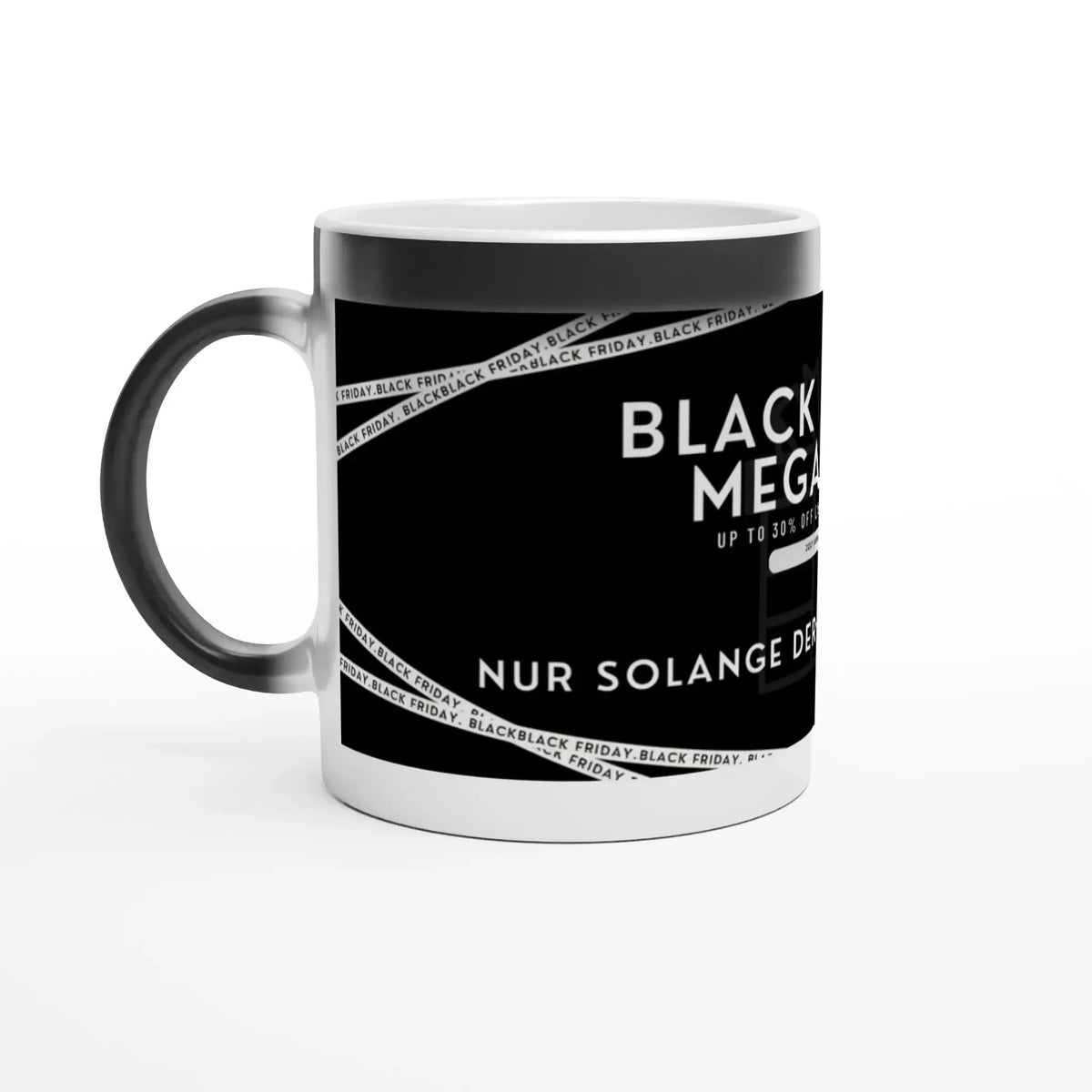 Personalisiert bedruckte Tasse – Magischer Farbwechsel 12 oz ≈ 355 ml Black Friday Spezial – personalisierbare Keramiktasse mit individuellem Motiv
