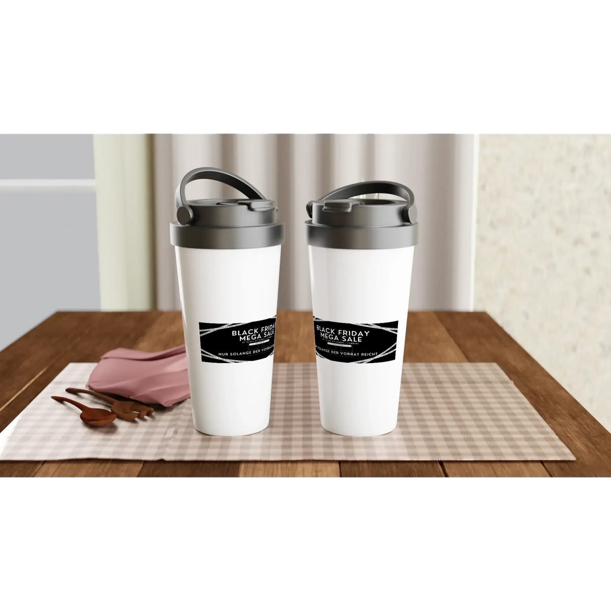 Personalisierte Fototasse – Dein eigenes Design auf Edelstahlbecher Black Friday 25 % – weiße Fototasse aus Keramik für Kaffee oder Tee