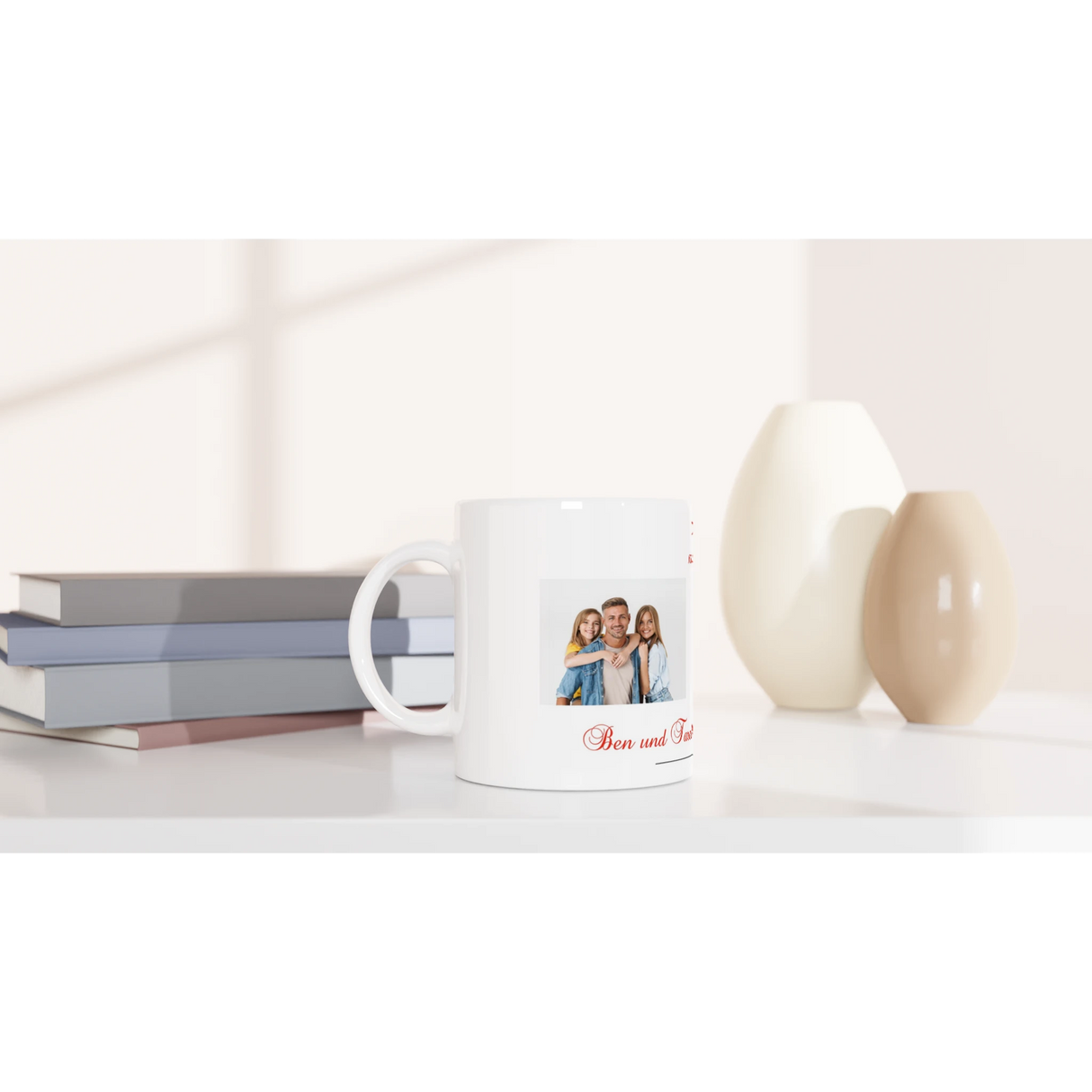 Opa Tasse – Geschenk mit Foto & Spruch – weiße Fototasse aus Keramik für Kaffee oder Tee