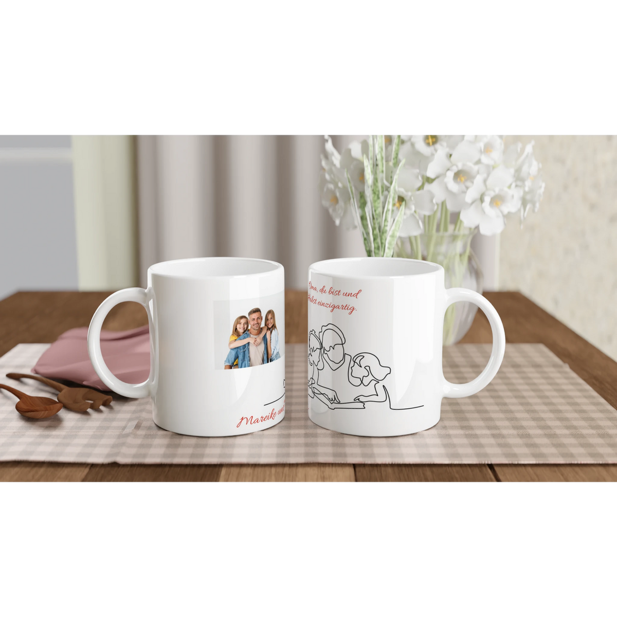 Dekoration mit Charakter. Personalisiertes Geschenk für Oma - Tasse mit Foto: für stilvolle Raumgestaltung. Schlicht, elegant und wirkungsvoll.