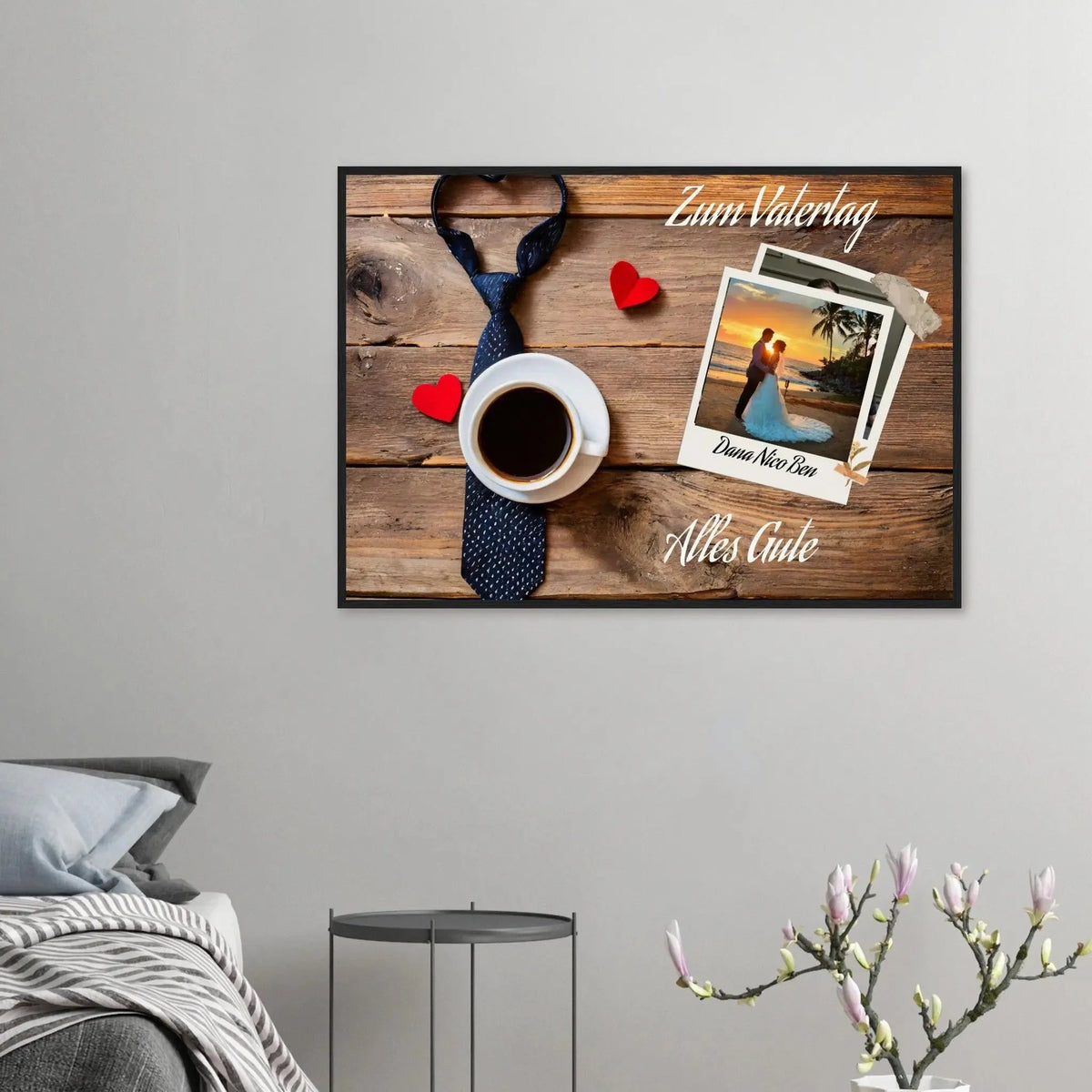 Poster auf mattem Papier und Holzrahmen in Museumsqualität – Holzbild mit hochwertigem Motivdruck