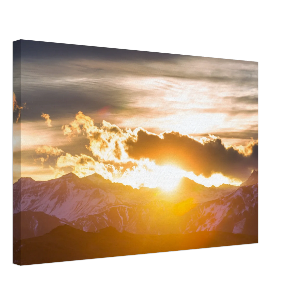 Dekoration mit Charakter. Hochwertiger Kunstdrucke auf Leinwand - Sonnenaufgang: zeitlos und harmonisch. Eine besondere Bereicherung für jeden Raum.