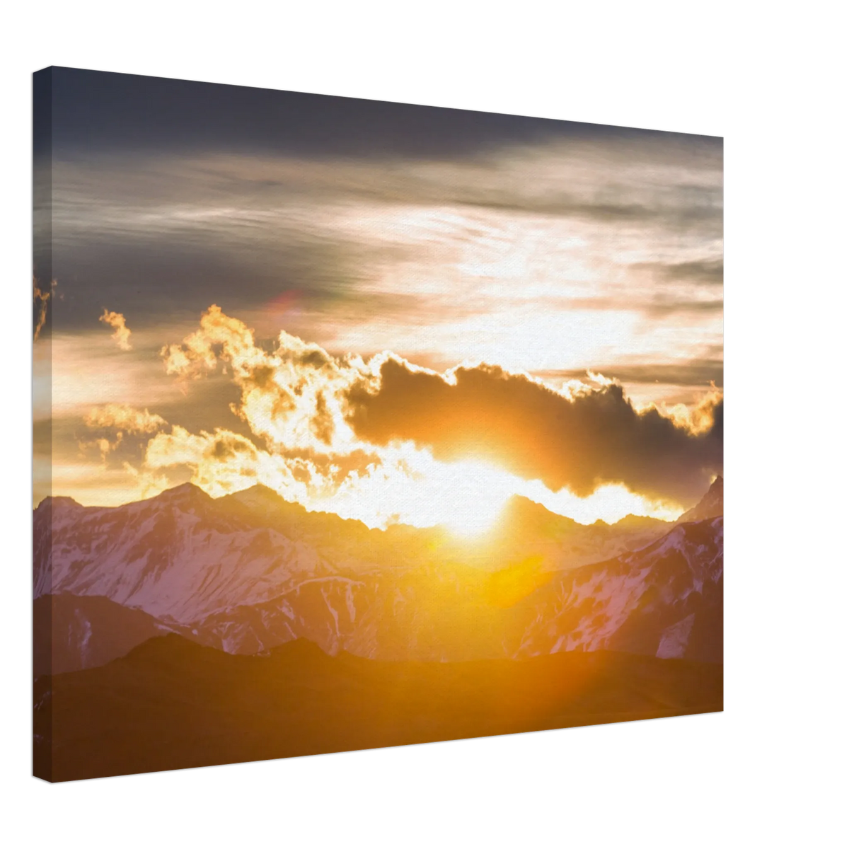 Stimmungsvolle Wandkunst für stilvolle Räume. Hochwertiger Kunstdrucke auf Leinwand - Sonnenaufgang: zeitlos und harmonisch. Eine besondere Bereicherung für jeden Raum.