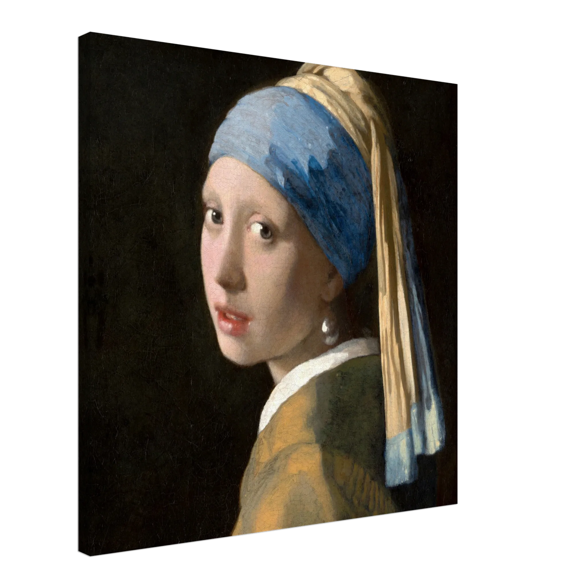 Bild Vermeer - Das Mädchen mit dem Perlenohrgehänge – Kunstvolle Wanddekoration – Kunstdruck auf Leinwand als zeitlose Wanddekoration