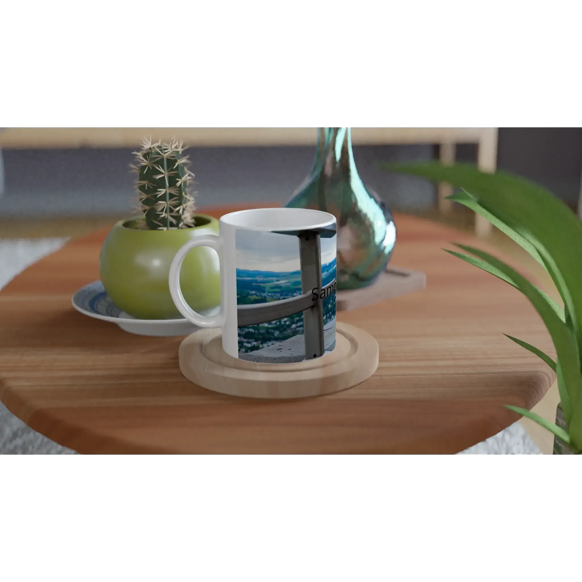 Personalisierte Keramiktasse – Familienfoto mit individuellem Schriftzug, 325ml – individuell gestaltbare Tasse mit Foto oder Spruch