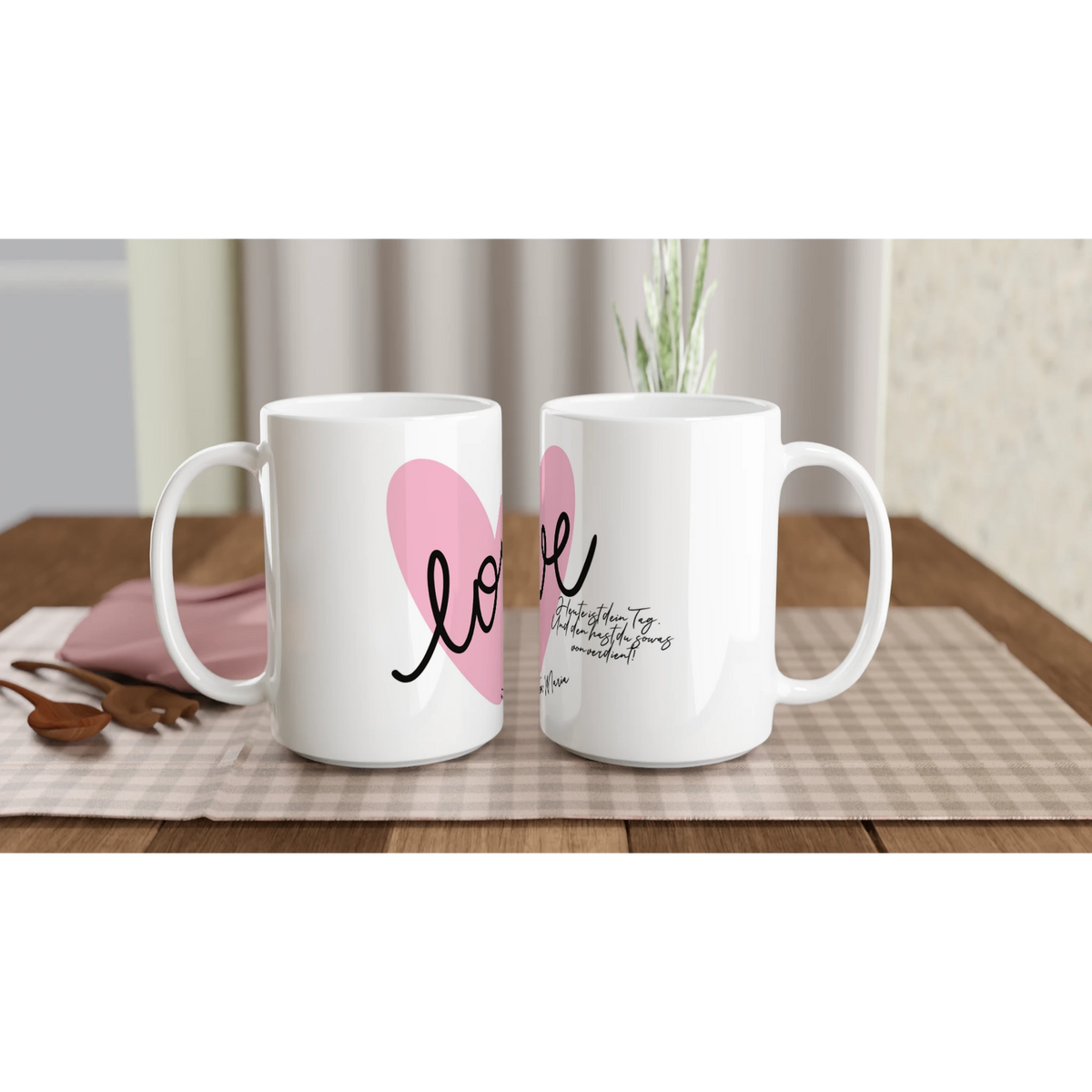 Hochwertige Keramiktasse für jeden Anlass. Weiße Keramiktasse für Muttertag – 15oz Waschmaschinenfestes Design: mit eigenem Namen, Spruch oder Foto. Perfekt als Geschenk für jeden Anlass.