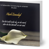 Stimmungsvolle Wandkunst für stilvolle Räume. Trauerspruch Bruder- Dankeskarte handgemacht als Kunstdruck: für stilvolle Raumgestaltung. Eine besondere Bereicherung für jeden Raum.
