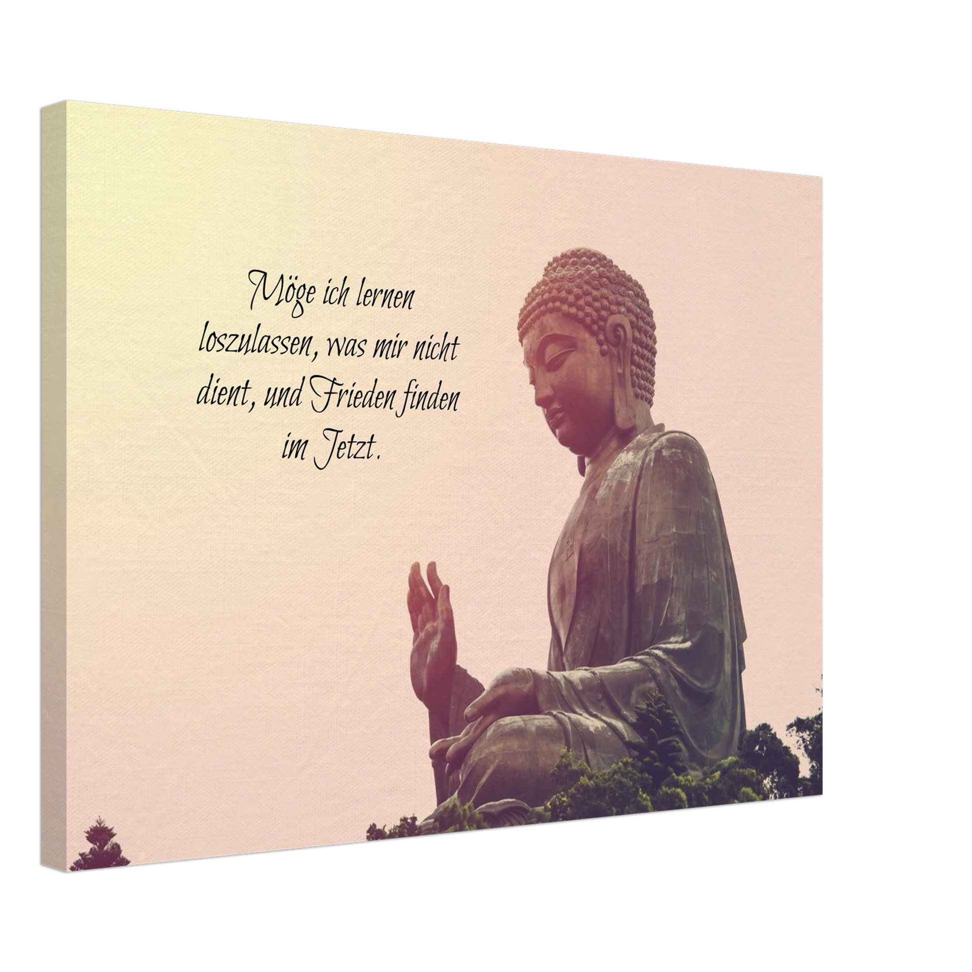 Stimmungsvolle Wandkunst für stilvolle Räume. Tibetan Kraftgebete Canvas Print – Immersive Art Experience: zeitlos und harmonisch. Schlicht, elegant und wirkungsvoll.