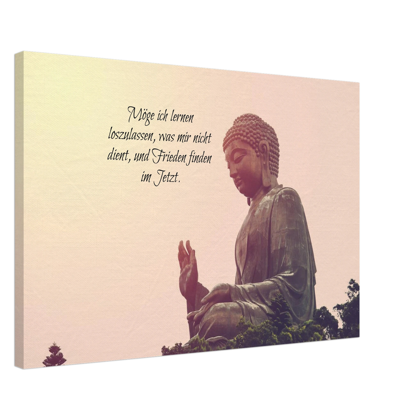 Dekoration mit Charakter. Tibetan Kraftgebete Canvas Print – Immersive Art Experience: für stilvolle Raumgestaltung. Schlicht, elegant und wirkungsvoll.