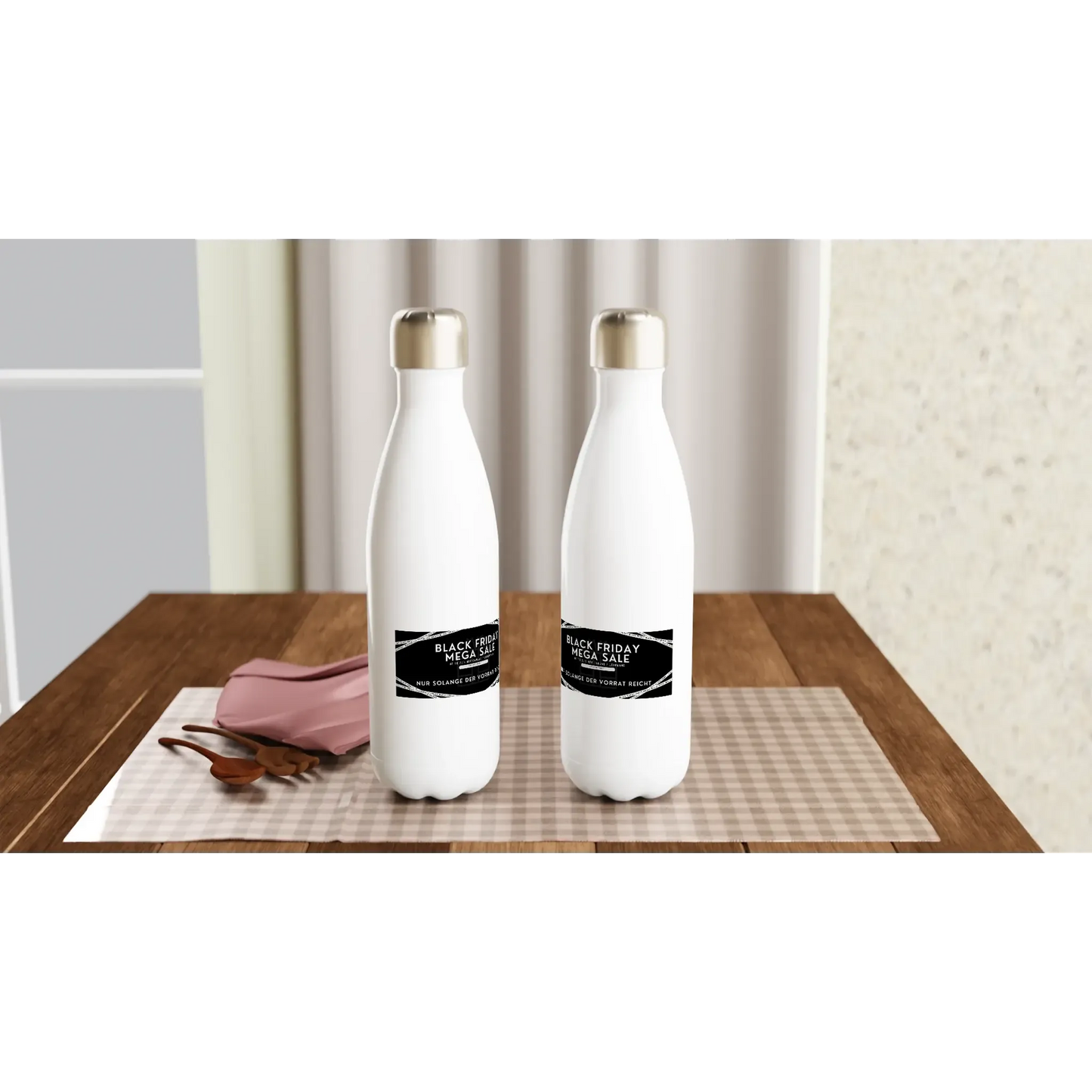 Dekoration mit Charakter. Edelstahlflasche mit deinem Foto Black Friday Deal 25 %: passt in jedes Ambiente. Schlicht, elegant und wirkungsvoll.