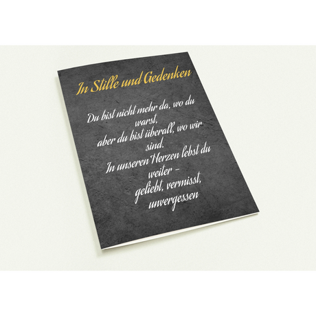 Stimmungsvolle Wandkunst für stilvolle Räume. Trauerspruch schwester- Dankeskarte handgemacht als Kunstdruck: für stilvolle Raumgestaltung. Schlicht, elegant und wirkungsvoll.